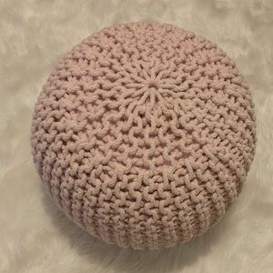 Blush pink pouf